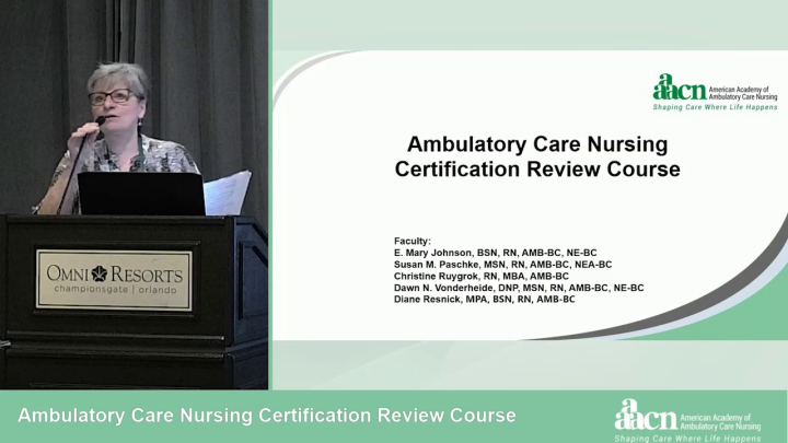 Ambulatory Care Nursing Certification Review Course American Academy