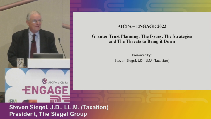 Planning With Grantor Trusts Tax Est Aicpa Cima