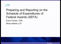 Preparing And Reporting On The Schedule Of Expenditures Of Federal