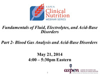 Fundamentals Of Fluid Electrolytes And Acid Base Disorders Part