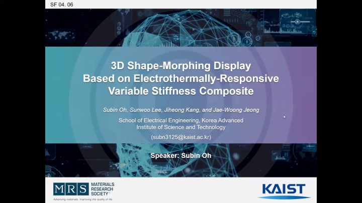 Sf D Shape Morphing Display Based On Electrothermally