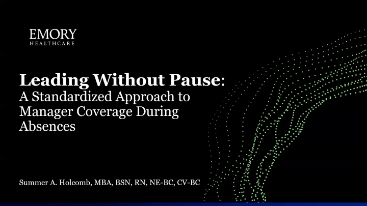 Leading without Pause: A Standardized Approach to Manager Coverage ...