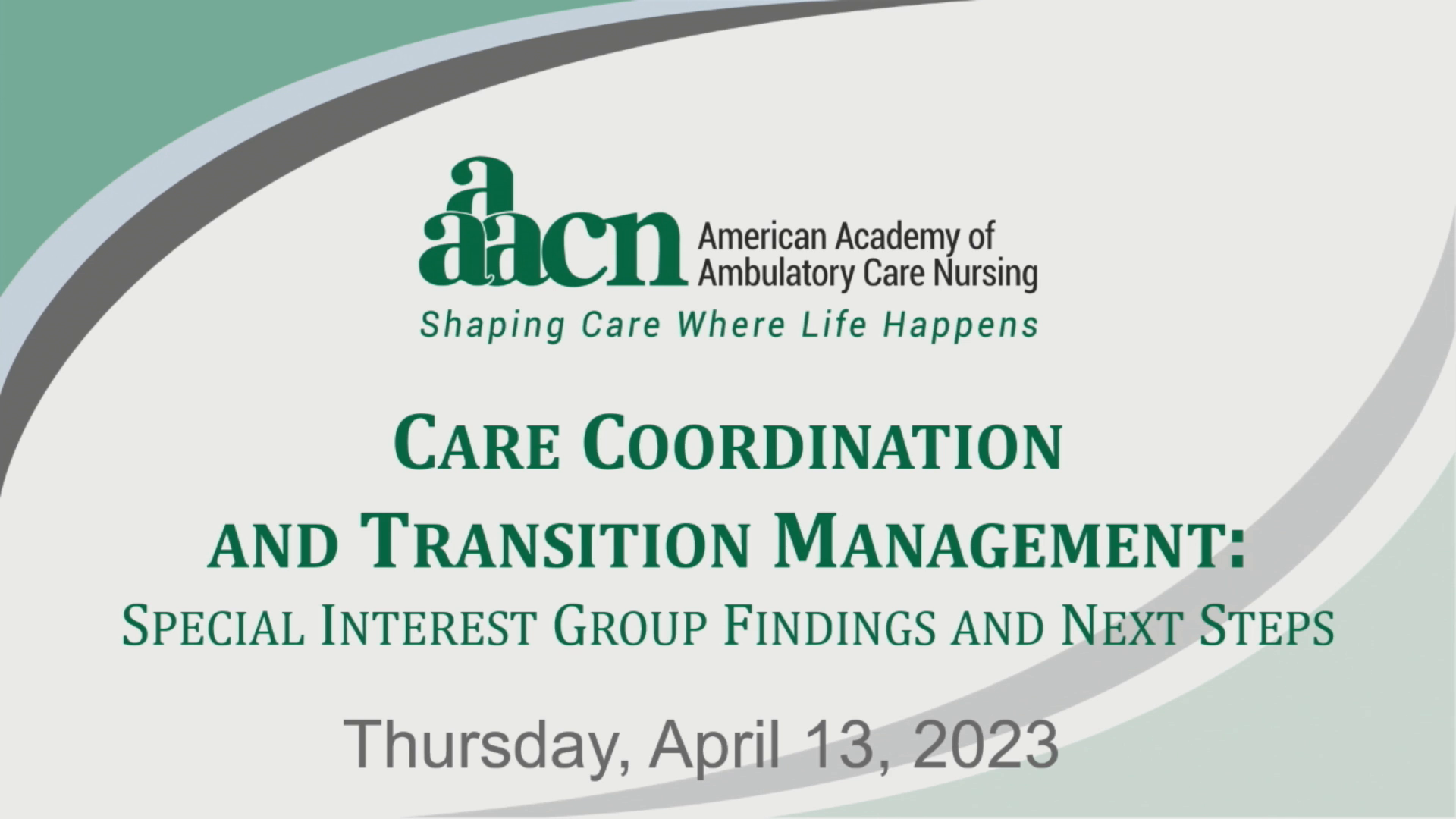 Care Coordination and Transition Management (CCTM) Special Interest ...