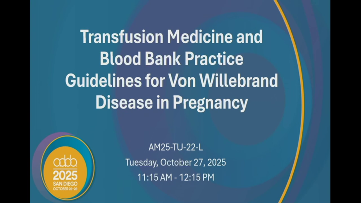 AM25-TU-22-O: Transfusion Medicine and Blood Bank Practice Guidelines ...