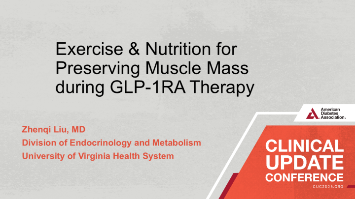 Exercise & Nutrition for Preserving Muscle Mass on GLP1 - American ... - Free Fatty Acids With Glp-1 During Exercise
