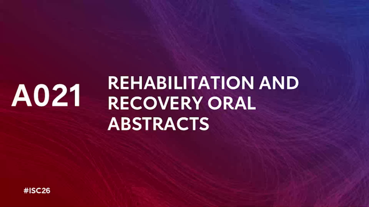 Rehabilitation and Recovery Oral Abstracts - AHA OnDemand