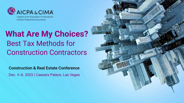 What Are My Choices? Best Tax Methods for Construction Contractors 