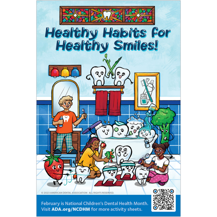National Children's Dental Health Month 2024 Postcards American