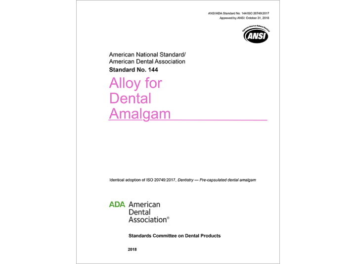 ANSI/ADA Standard 144 Alloy for Dental Amalgam - E-BOOK - American ...