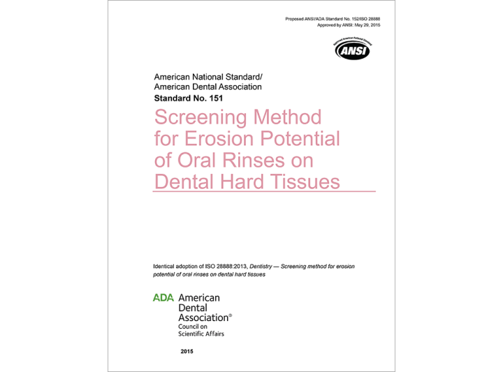 ANSI/ADA Standard No. 151 Screening Method for Erosion Potential of ...