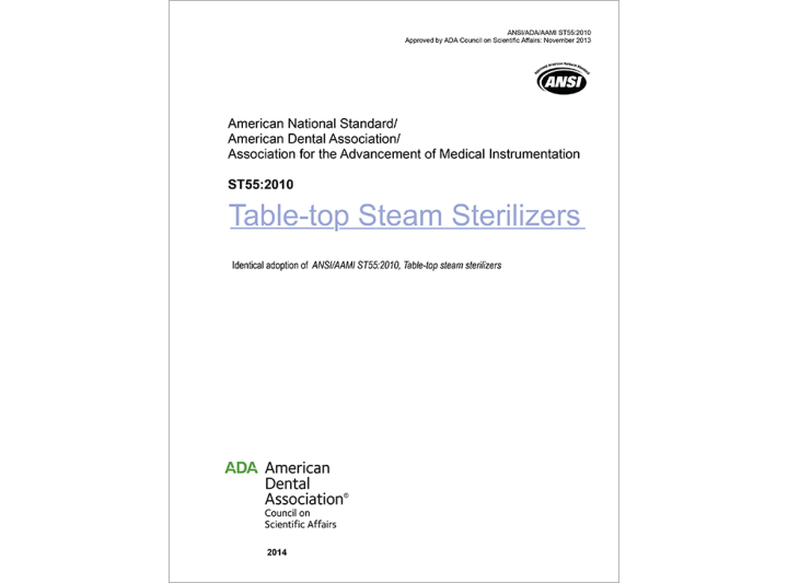 ANSI/ADA/AAMI ST55 - Table-top Dry Steam Sterilizers - E-BOOK ...