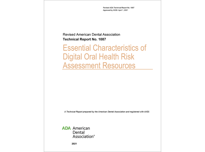 ADA Technical Report No. 1087 Essential Characteristics of Digital Oral ...