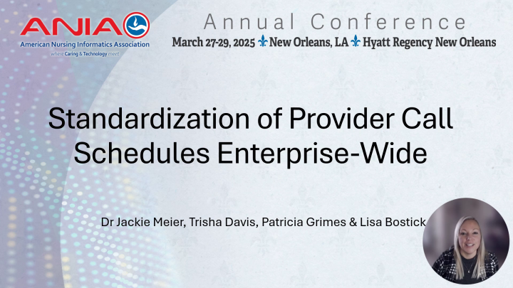 Implementing/Integrating Provider Call Schedules Enterprise-Wide ...