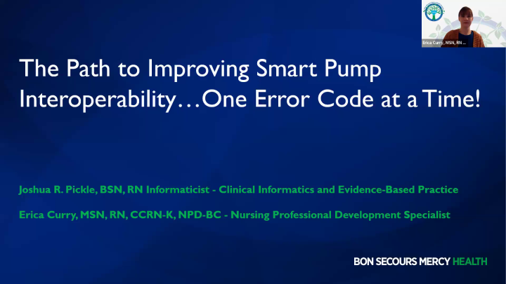 The Path to Improving Smart Pump Interoperability Compliance…One Error ...