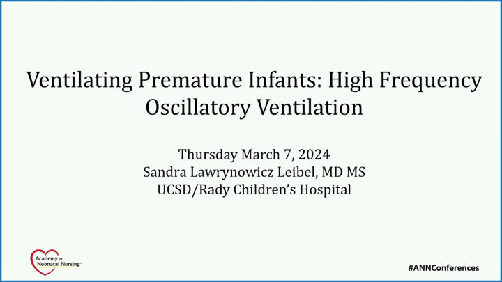 Ventilating Premature Infants: High Frequency Oscillatory Ventilation ...