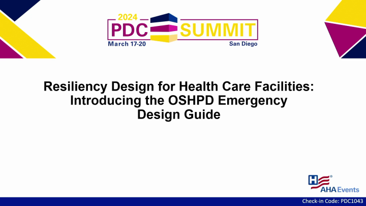 Resiliency Design for Health Care Facilities: Introducing the OSHPD ...