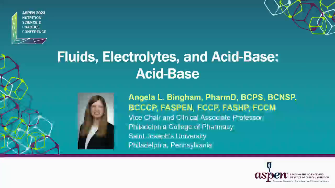 Fluids, Electrolytes, and Acid-Base (PG1-2023) - American Society for ...