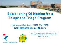 Establishing Quality Metrics For A Telephone Triage Program - American ...