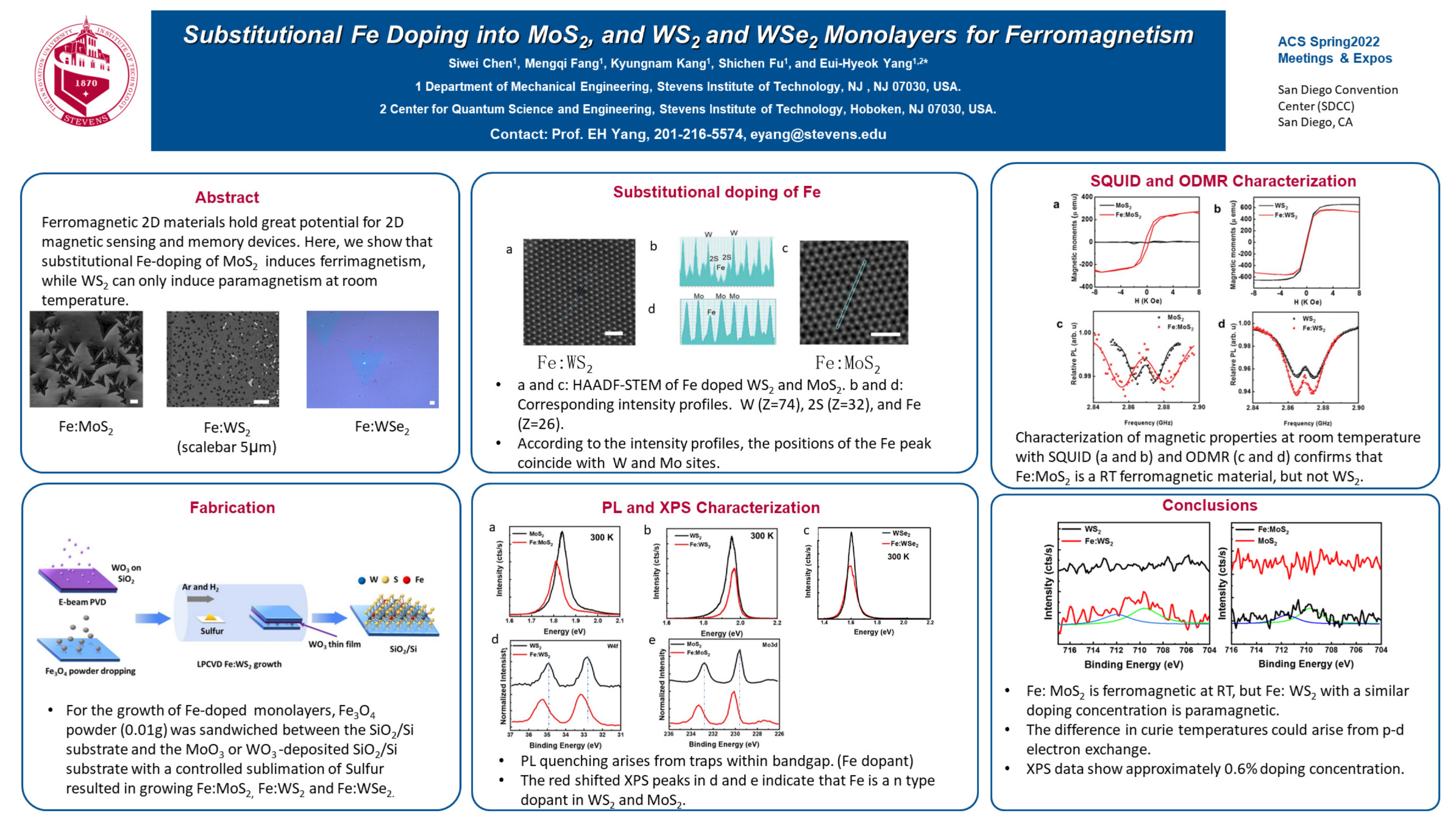 Substitutional Fe doping into MoS2, and WS2 and WSe2 monolayers for ...