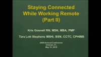 Staying Connected While Working Remote Part 2 American Nursing Informatics Association Staying Connected While Working Remote Part 2 American Nursing Informatics Association