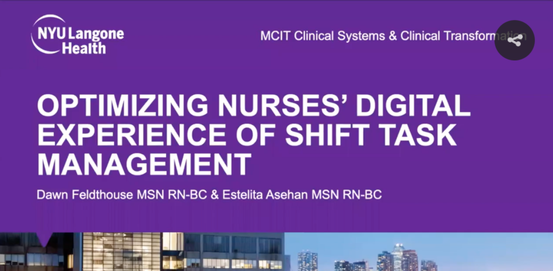 Optimizing Nurses’ Digital Experience of Task Management - American ...