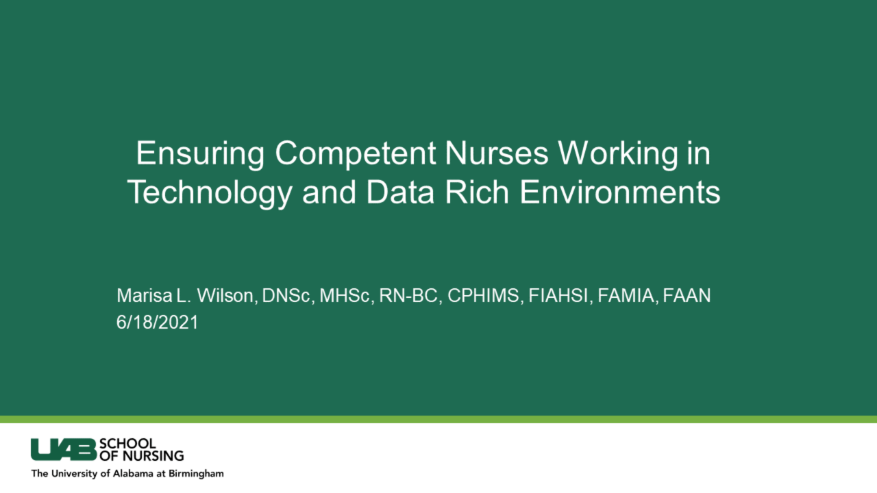 Ensuring Competent Nurses Are Working in Technology and Data Rich ...