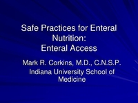 Safe Practices for Enteral Nutrition: In Search of Evidence to Support ...