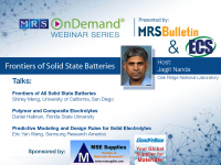 Frontiers Of Solid State Batteries - Materials Research Society