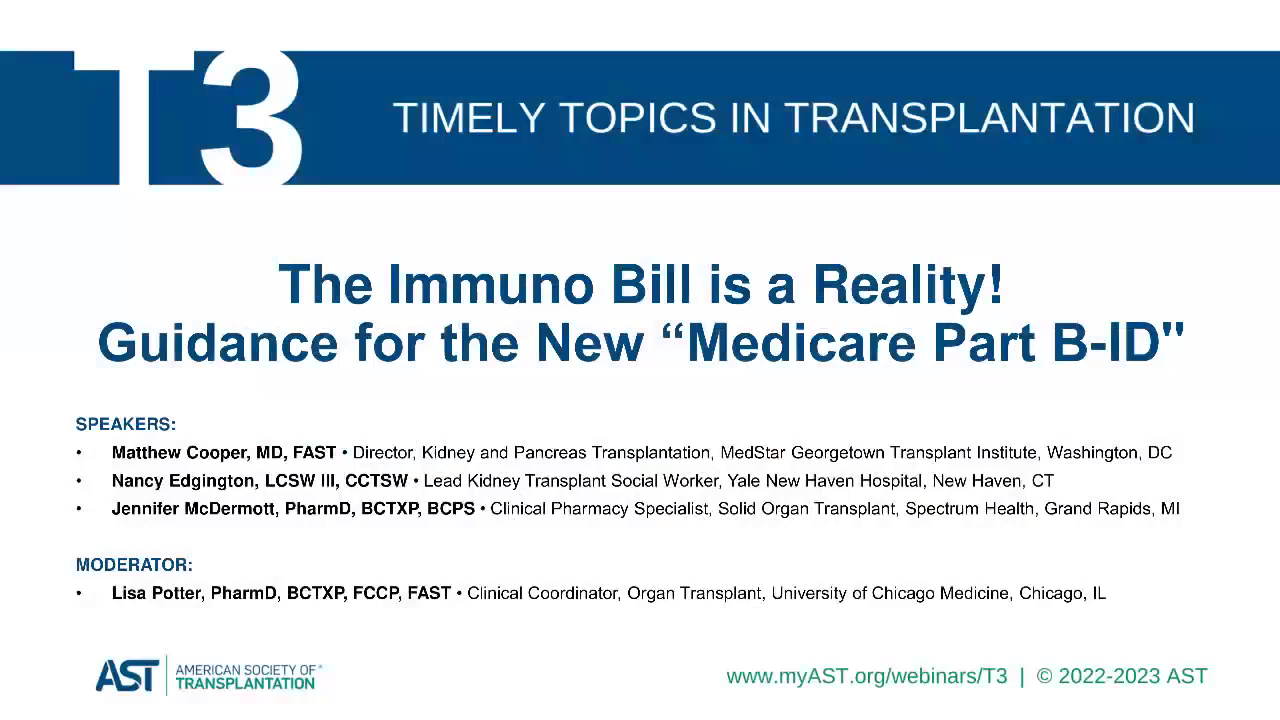 The Immuno Bill is a Reality! Guidance for the new “Medicare Part BID