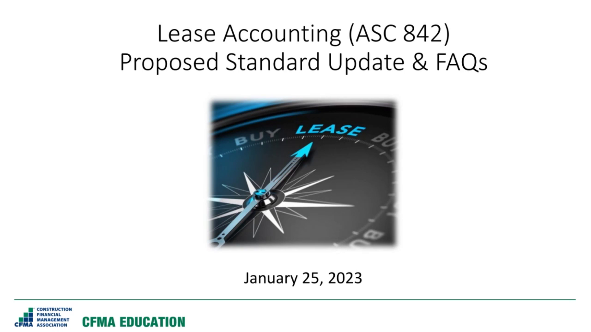 Lease Accounting (ASC 842) FAQs & Standard Setting Activities Update
