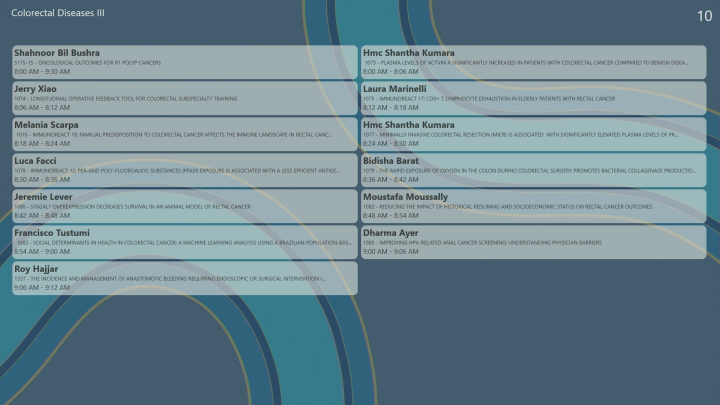 Colorectal Diseases III - Digestive Disease Week