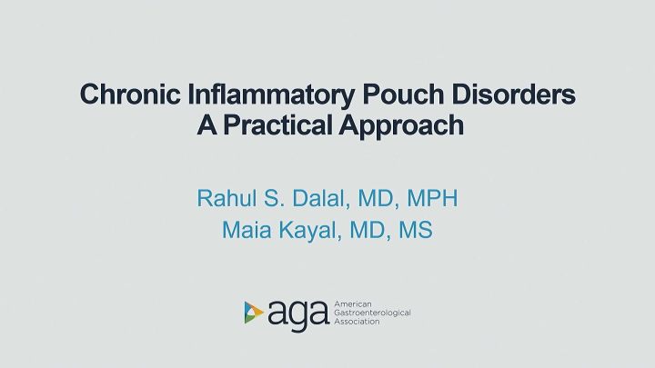 Chronic Inflammatory Pouch Disorders - A Practical Approach ...