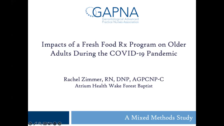 Impact of a Home Delivery Fresh Food Rx Program for Older Adults during ...