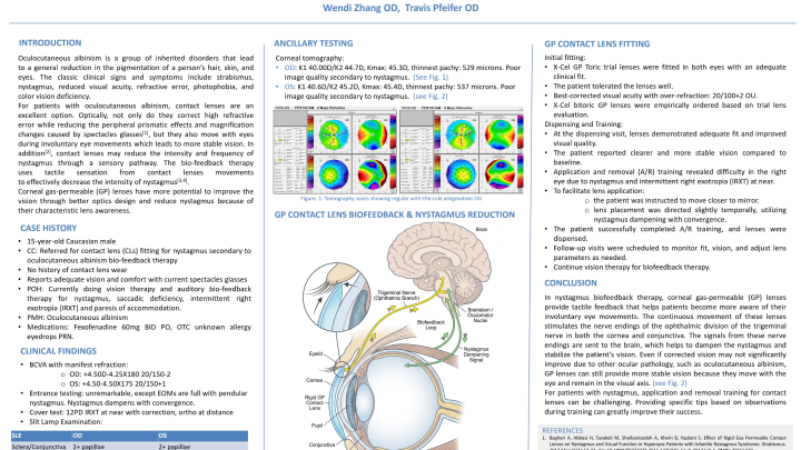 Utilizing Gas Permeable Contact Lenses as a Biofeedback Therapy Tool ...