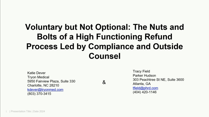 507 - Voluntary but Not Optional: The Nuts and Bolts of a High ...