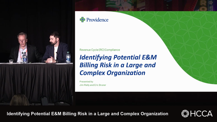 405 - Identifying Potential E&M Billing Risk in a Large and Complex ...