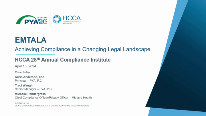 203 - EMTALA: Achieving Compliance in a Changing Legal Landscape ...