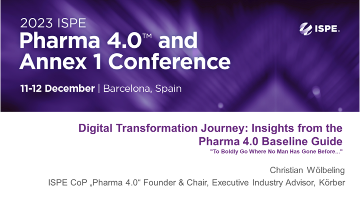 Digital Transformation Journey: Lessons Learned from the Pharma 4.0 ...