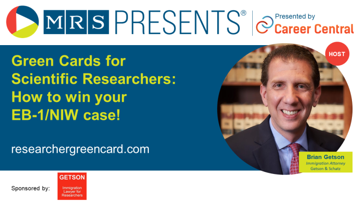 Green Cards for Scientific Researchers - Materials Research Society