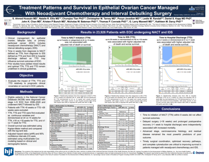 Treatment Patterns and Survival in Epithelial Ovarian Cancer Managed ...