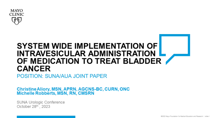 System Wide Implementation of Intravesicular Administration of ...