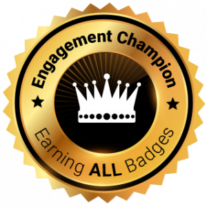 Badge icon for Engagement Champion