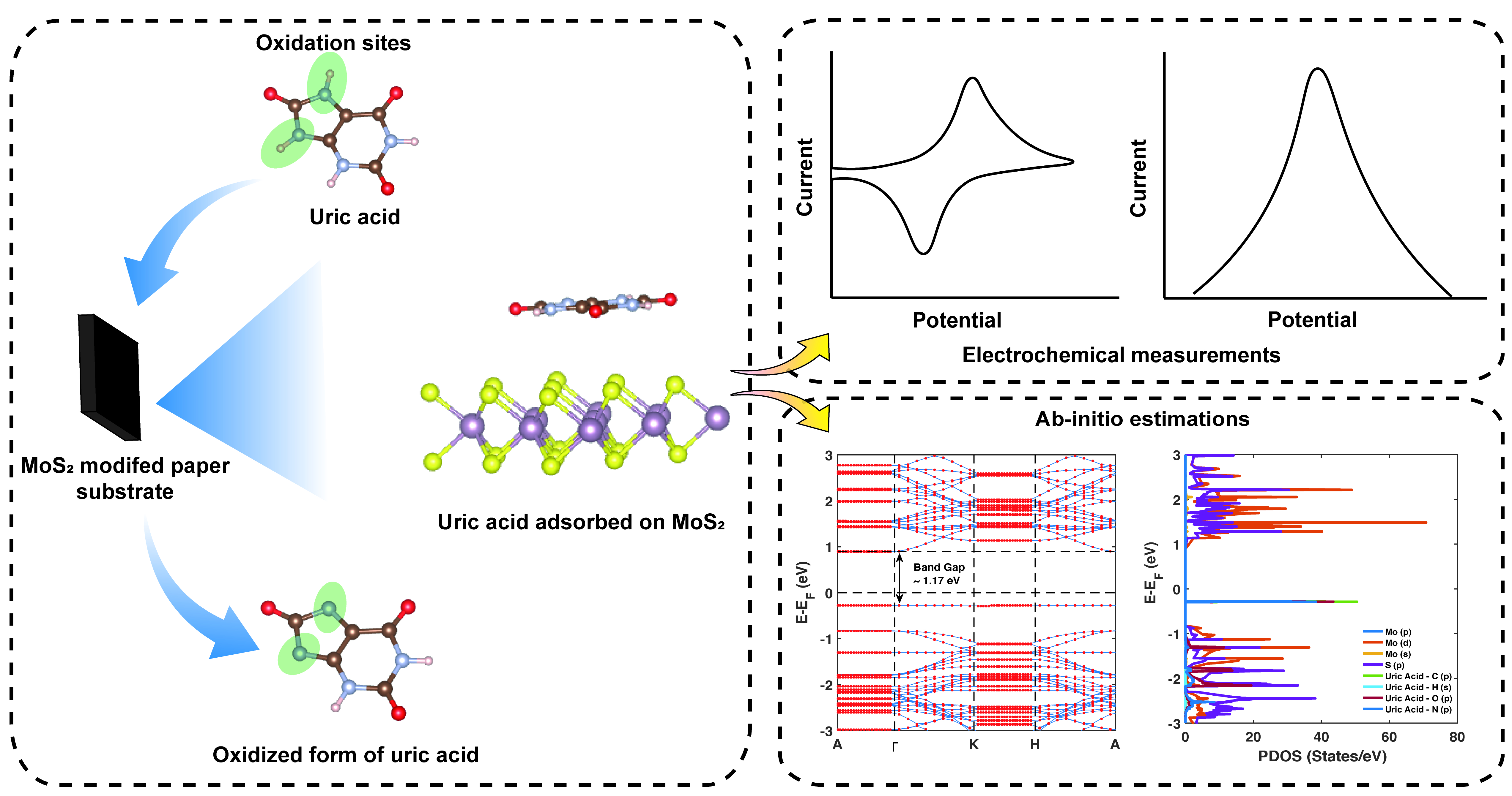 MoS2 modified paper sensor towards selective detection of uric acid ...
