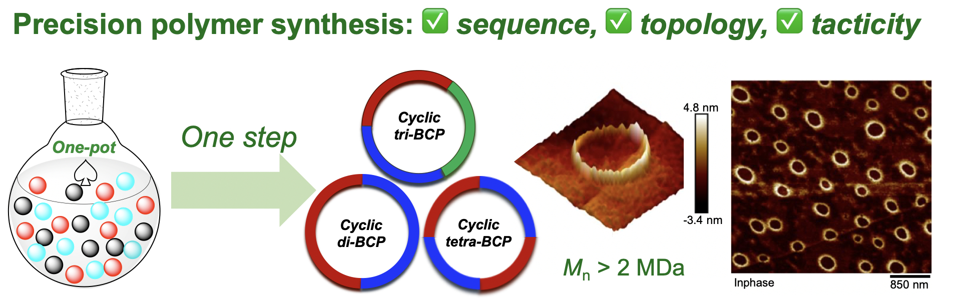 Cyclic Polymer Elevating the control over sequence, topology, and tacticity in the ...