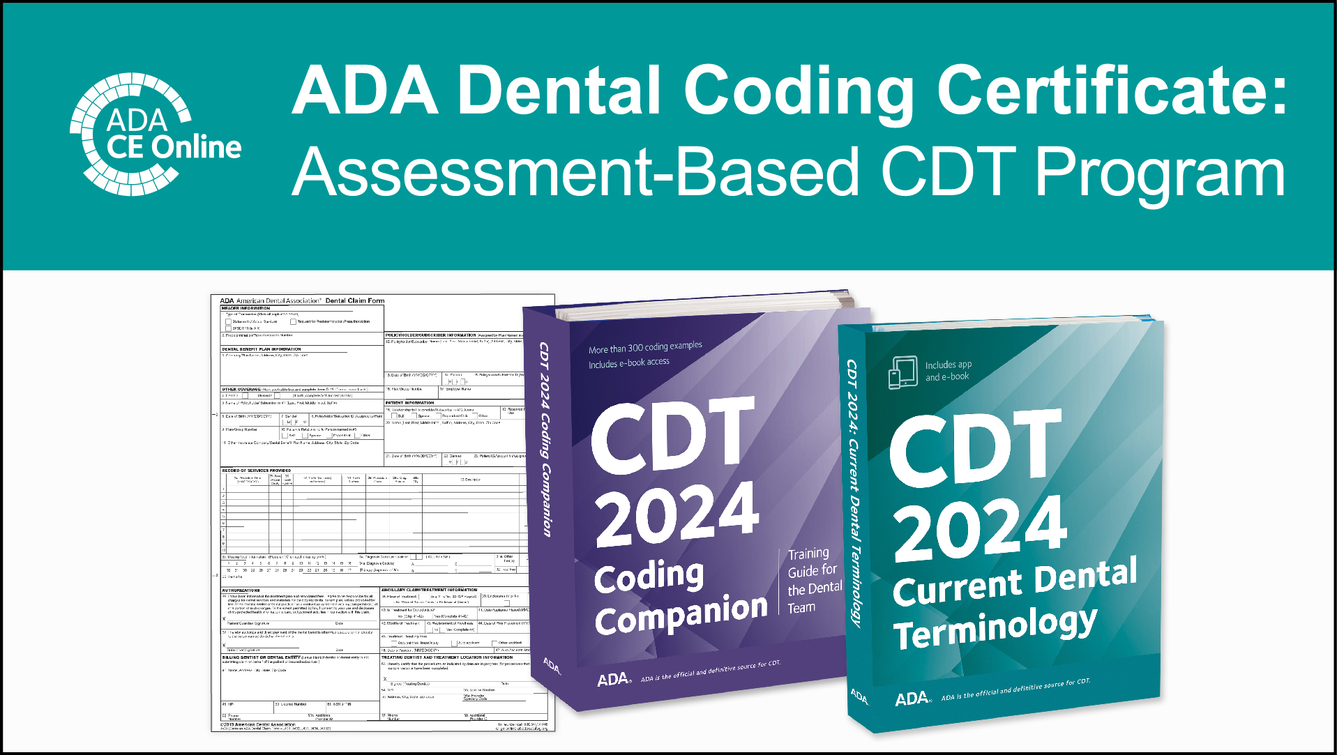 Showing the ADA Dental Coding Certificate